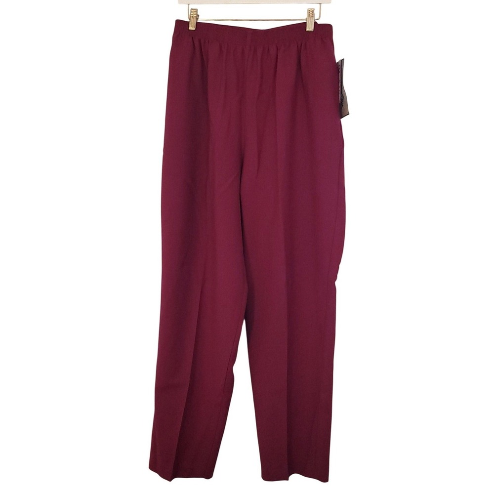 Bend Over NWT 20W Burgundy Berry Elastic Waist Pants Vintage Grandpacore 80s/90s